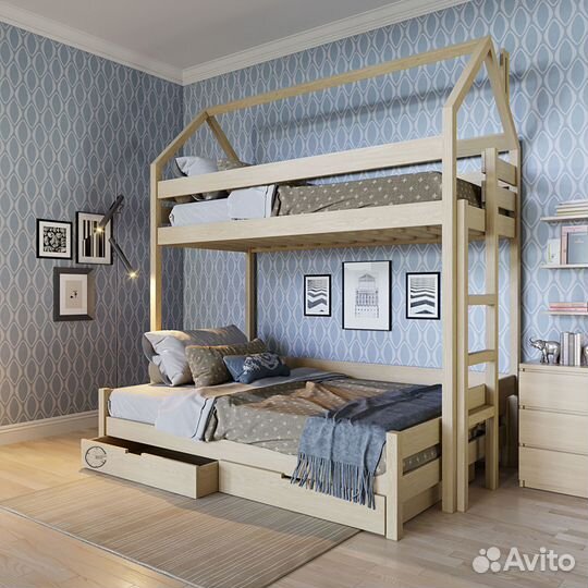 Двухъярусная кровать для всей семьи
