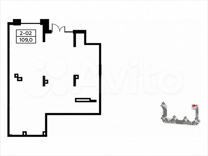 Аренда, торговое помещение, площадь 110.5 кв.м