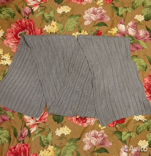 Шарф вязка косичка, акрил/полиэстер,новый