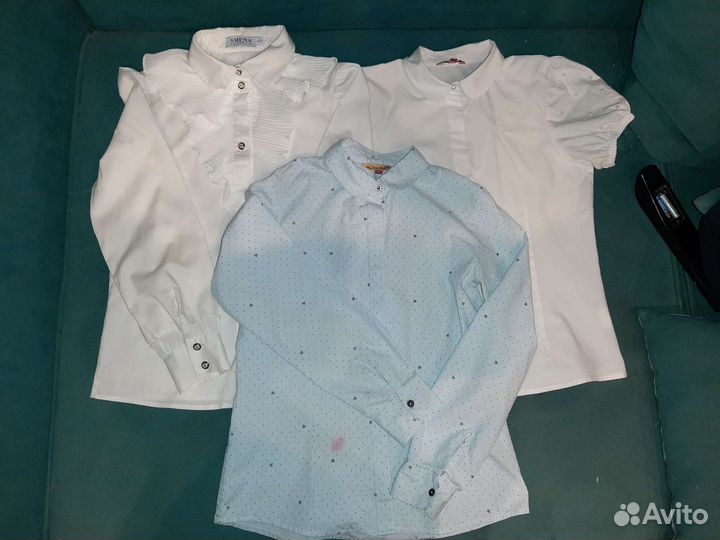 Синяя школьная форма для девочки пакетом, 152