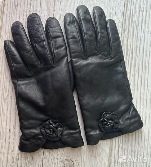 Перчатки женские кожаные размер 7