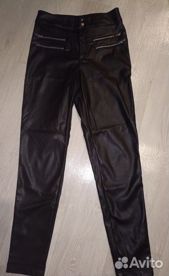 Кожаные брюки, джинсы-клеш