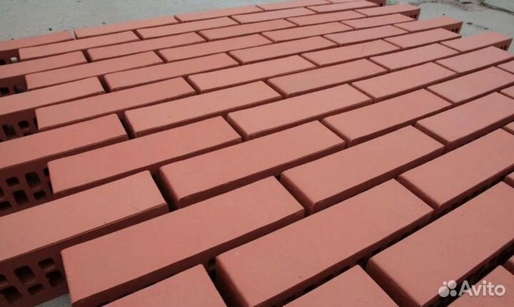 Кирпич облицовочный бордо