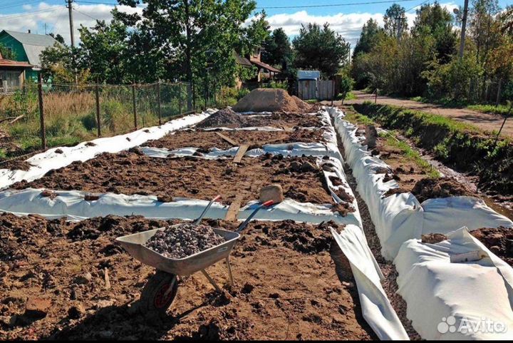 Дренаж участка и фундамента,ливневка,траншеи