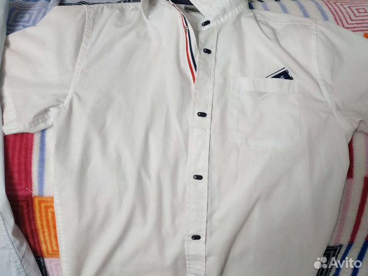 Рубашка белая на мальчика 140