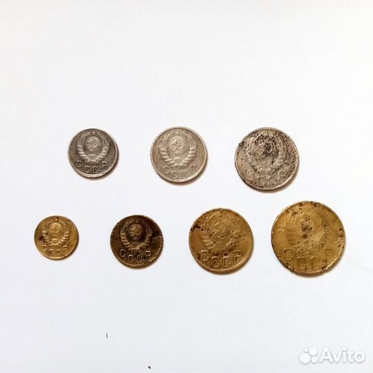 Полный комплект (7 шт.) монет СССР за 1939 г