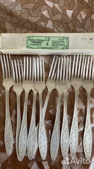 Мельхиоровые посеребренные вилки