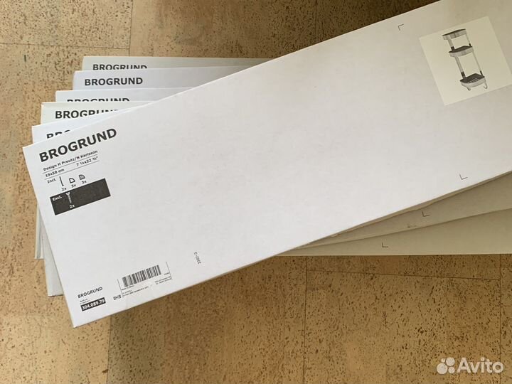 Полка, крючки в ванную IKEA Brogrund