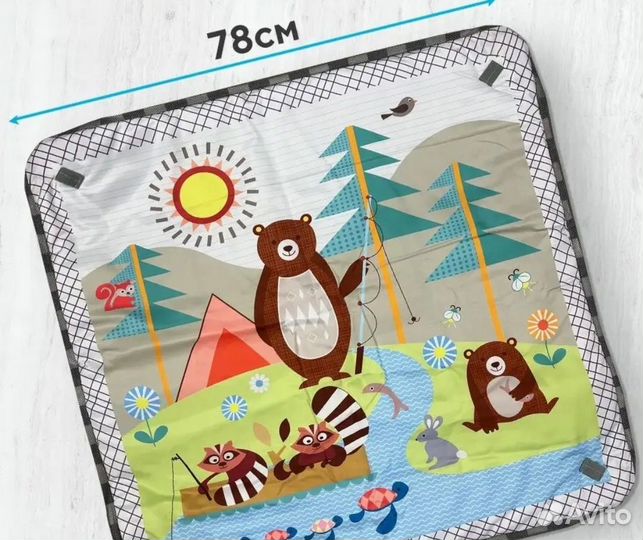 Развивающий игровой коврик-манеж 0+