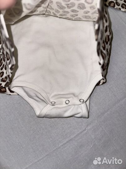 Леопардовое Платье боди для девочки 68