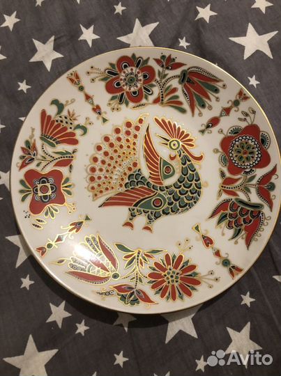 Тарелка Лфз ифз декоративная красная птица новая