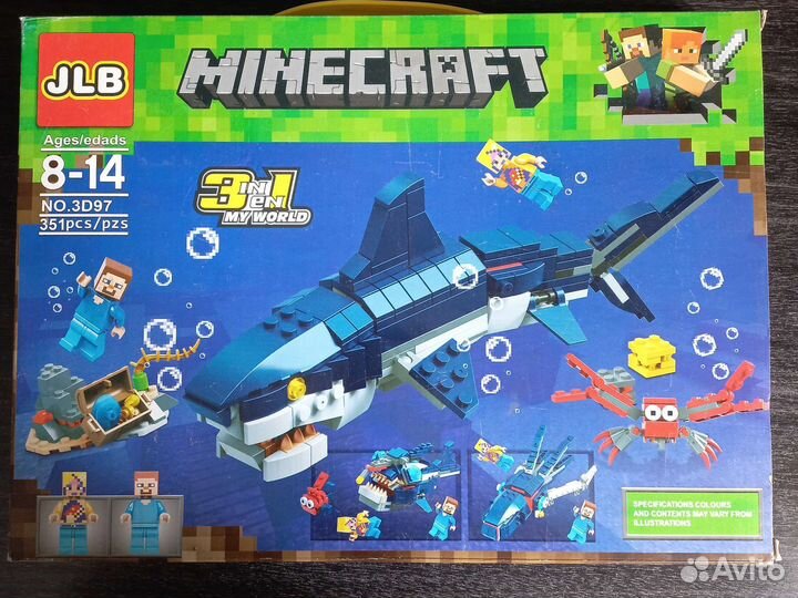 Конструктор 3D97 Майнкрафт 351 деталь