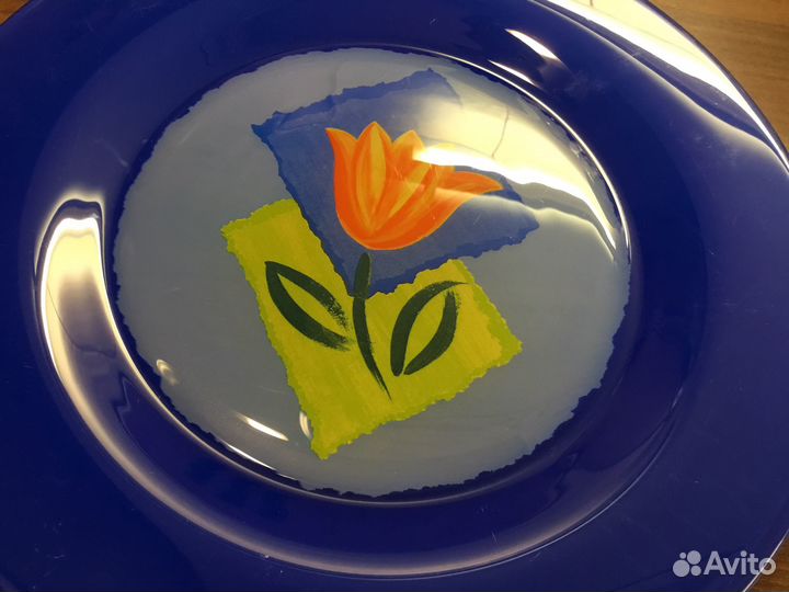 Тарелка большая стекло