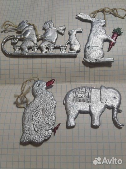 Елочные игрушки ссср, колкий пластик, металл