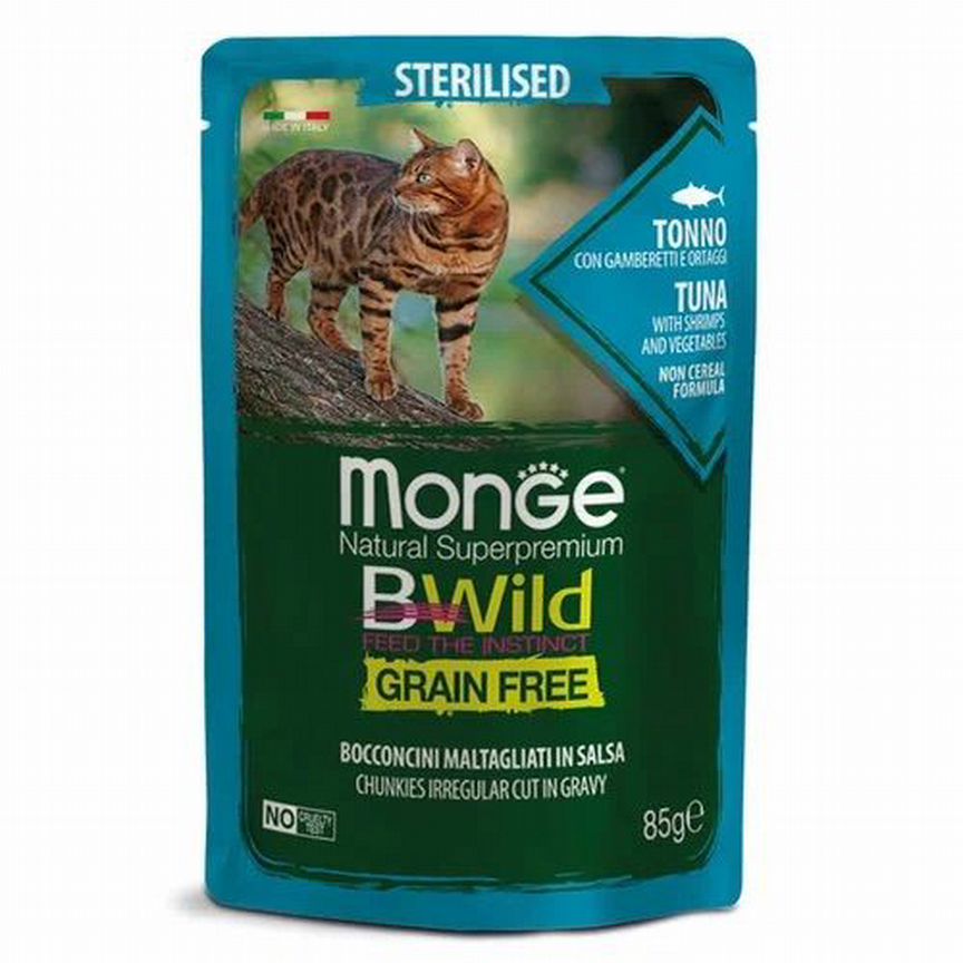 Корм для стерелизованных кошек Monge bWild тунец