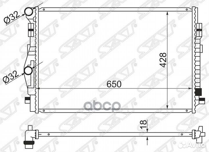 Радиатор Audi A3 12- / Skoda Kodiaq 16-22