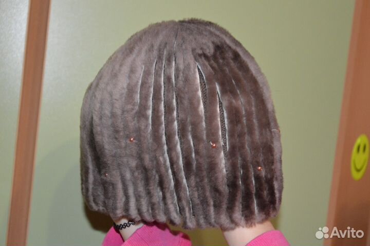 Мутоновая модная шапка