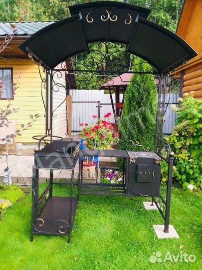 Кованные мангалы с крышей