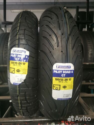 Мотошины 120 70 17 и 180 55 17 Michelin Road 4 GT