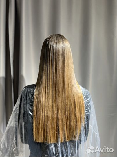 Кератиновое выпрямление волос