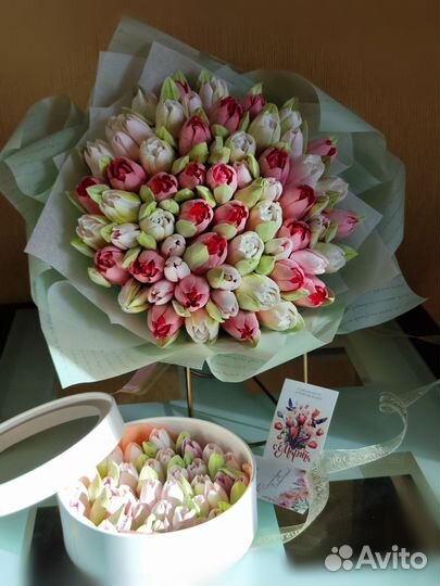 Зефирный букет, подарок, тюльпаны,розы,зефир