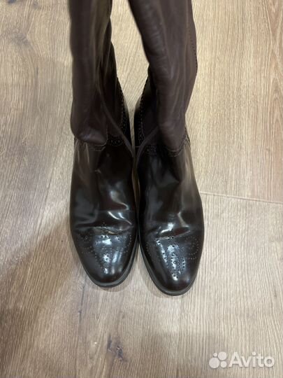 Сапоги женские кожаные