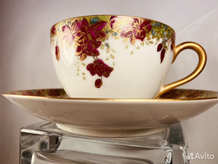 Антикварная чайная пара Лимож