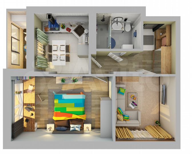 2-к. квартира, 48,6 м², 13/25 эт.