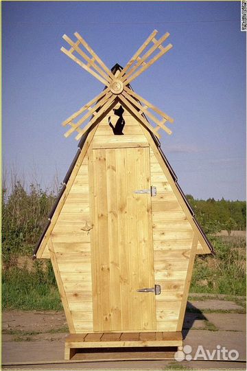 Дачный туалет с лебедем ZDN