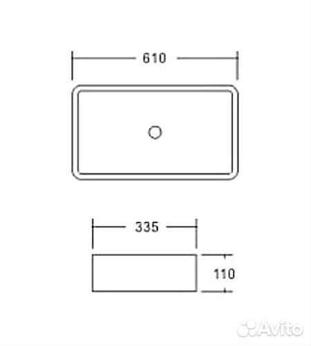 Раковина SantiLine 61 черный матовый SL-1073MB