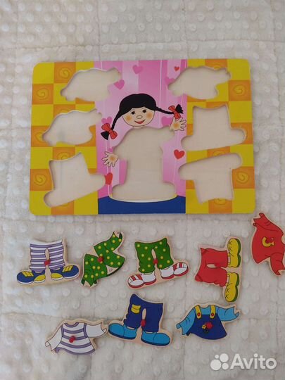 Деревянные пазлы вкладыши