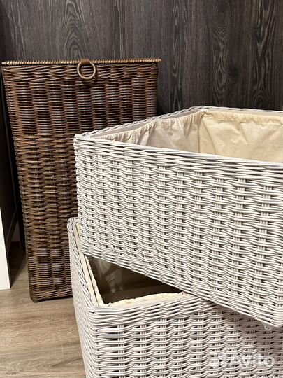 Корзина плетеная (набор из 3 штук)