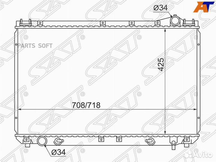 Радиатор Toyota Avalon 94-00 TY0003MCX10