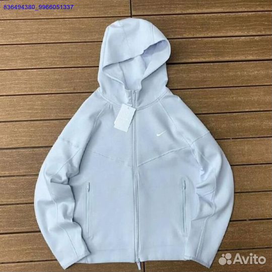 Зип худи Nike tech fleece nocta голубая