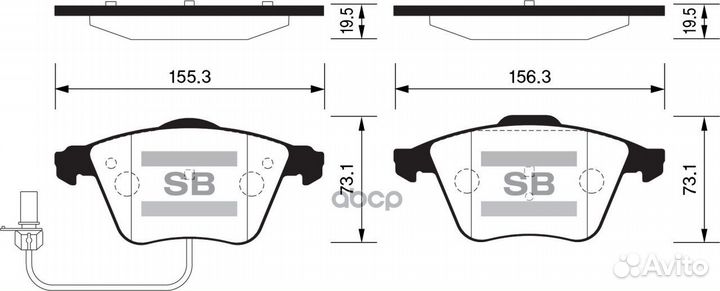 Колодки тормозные дисковые перед SP2112F Sangsi