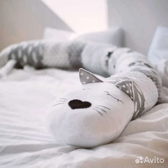 Подушка котик для беременных бортик в кроватку