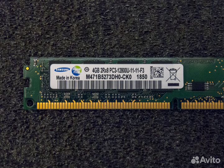 DDR3 2x4gb 1600mhz 2rank CL11-11-11-28 Samsung