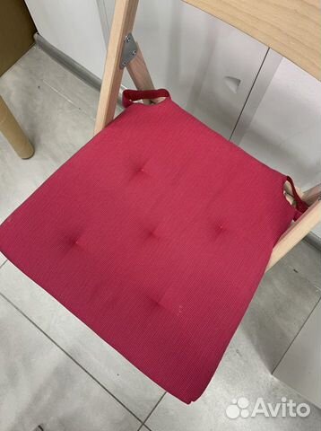 Подушка на стул, розовая 42/35x40x4 см, икеа