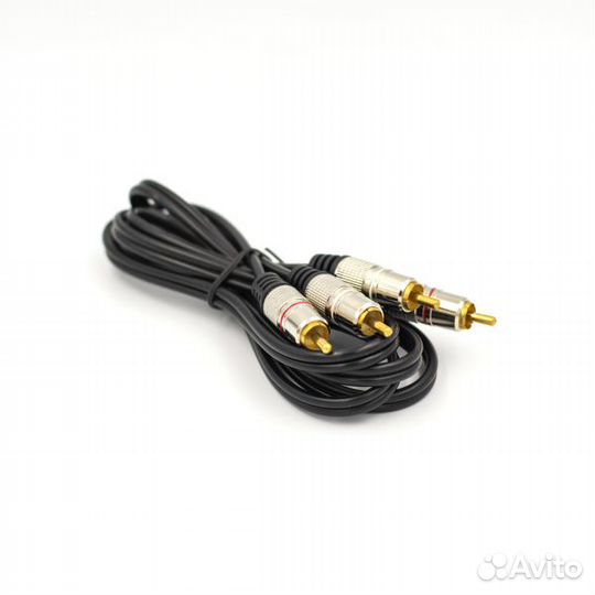 Межблочный кабель 2 RCA 1,5 м металл-золото