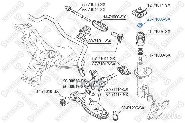 Подшипник опоры аморт. mazda 626 91-94 перед St