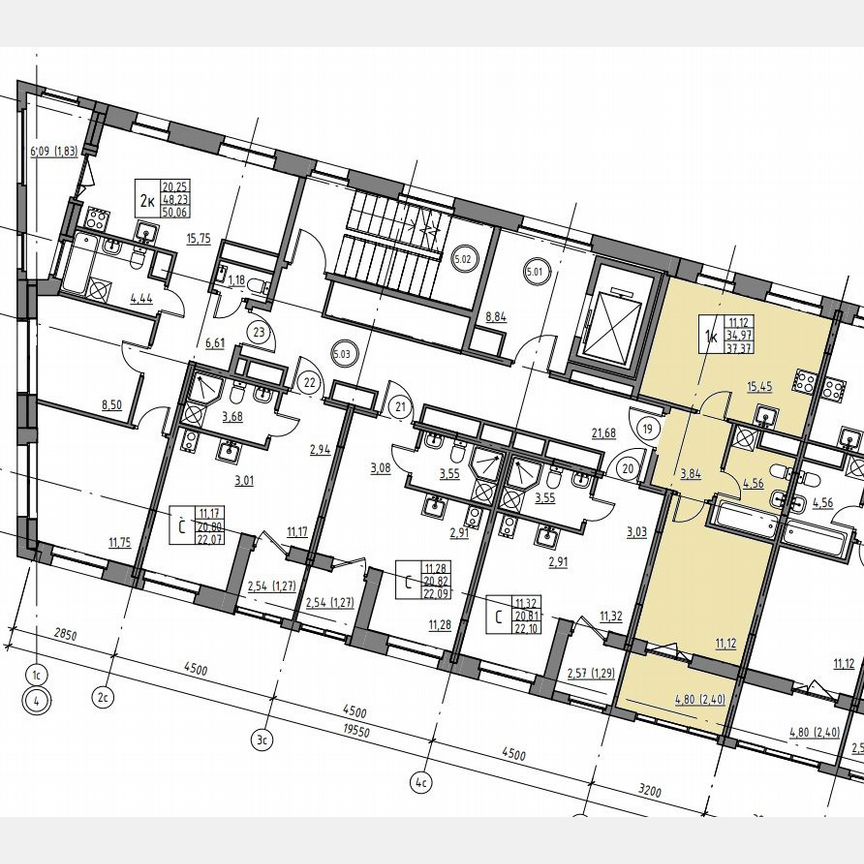 1-к. квартира, 37,4 м², 5/12 эт.