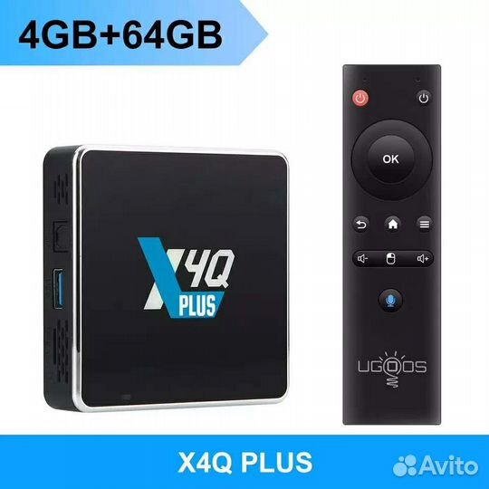 Андроид тв приставка Ugoos X4Q plus 4/64 гб