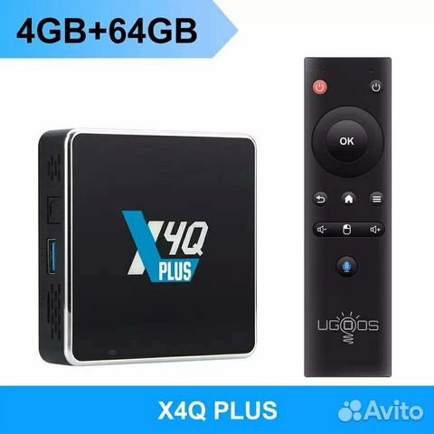 Андроид тв приставка Ugoos X4Q plus 4/64 гб