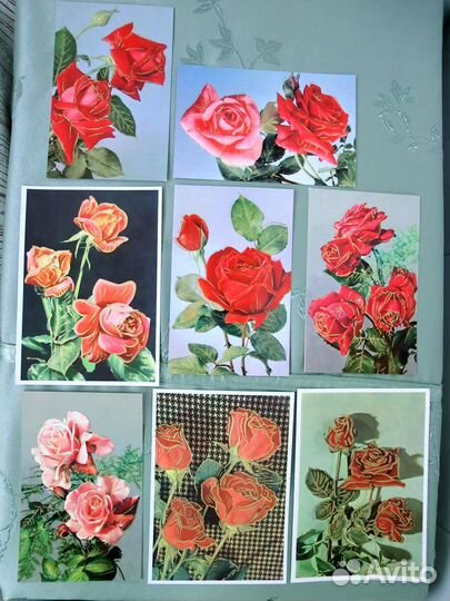 Открытки с позолотой. гдр