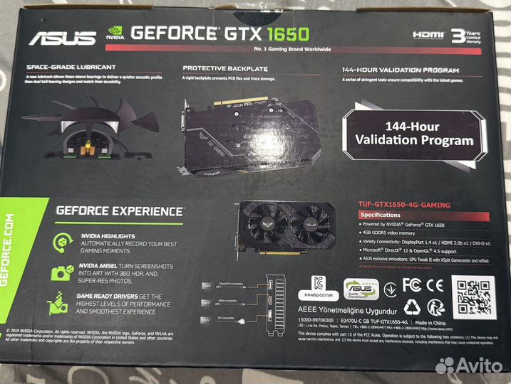 Видеокарта gtx 1650 4gb