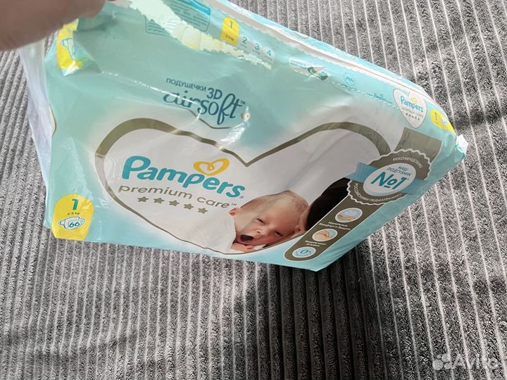 Подгузники pampers premium care 1