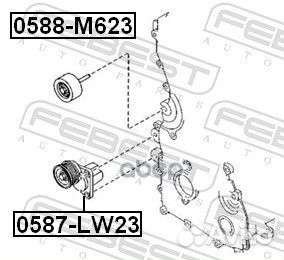 Ролик обводной 0588-M623 0588-M623 Febest