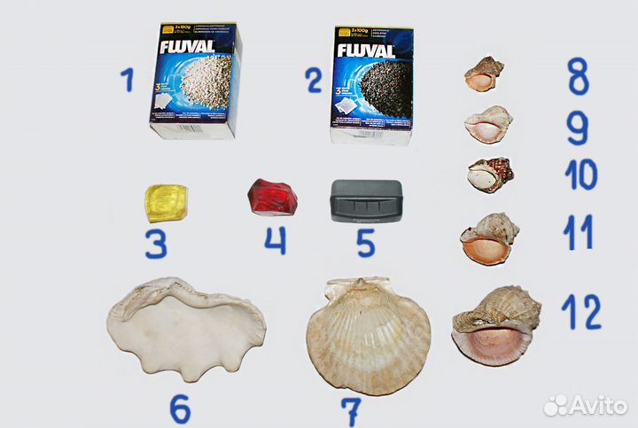 Камни, ракушки, гроты для аквариума