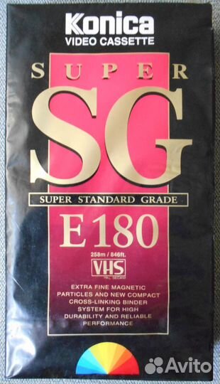 Видео кассета VHS Konica Super SG E 180