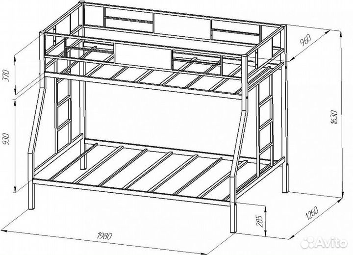 Кровать двухъярусная Гранада